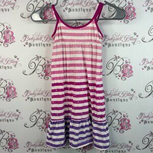 Hurley dress ruffle tiered stripes Pink and Purple Striped Kids Dress